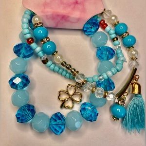 Beautiful crystal bracelet set